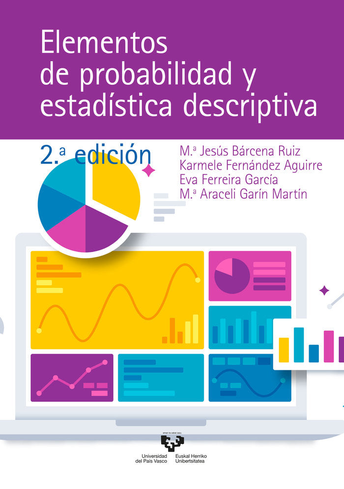 ELEMENTOS DE PROBABILIDAD Y ESTADISTICA DESCRIPTIVA, de BARCENA RUIZ, M.ª JESUS | portada del libro