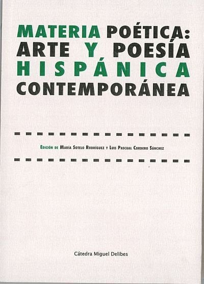 MATERIA POETICA ARTE Y POESIA HISPANICA | portada del libro