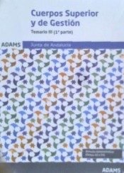 Temario III Cuerpos Superior y de Gestión de la Junta de Andalucía, de Varios autores | portada del libro