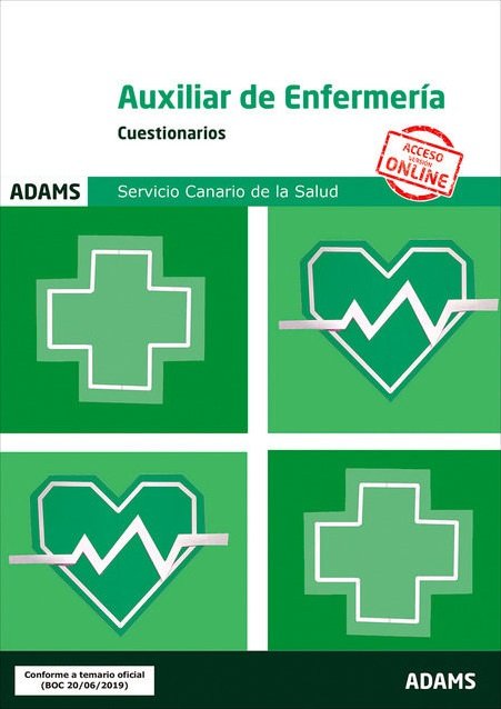Cuestionarios Auxiliar de Enfermería Servicio Canario de Salud, de Varios autores | portada del libro