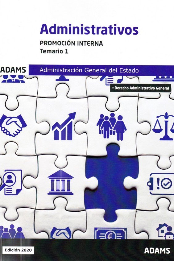 Temario 1 Administrativos Administración General del Estado, promoción interna, de Varios autores | portada del libro