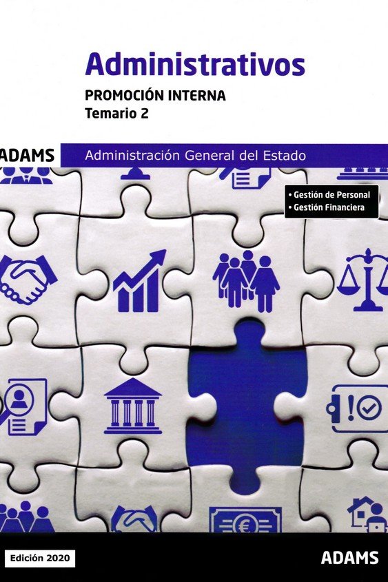 Temario 2 Administrativos Administración General del Estado, promoción interna, de Varios autores | portada del libro