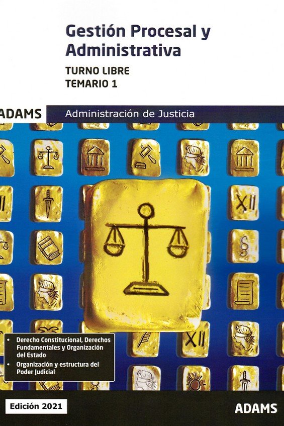 GESTION PROCESAL Y ADMINISTRATIVA (TURNO LIBRE) - TEMARIO 1, de VV.AA. | portada del libro