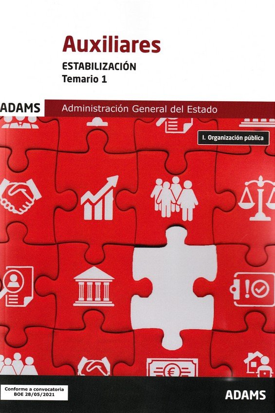AUXILIARES DE ESTADO (ESTABILIZACION) - TEMARIO 1, de VV.AA. | portada del libro