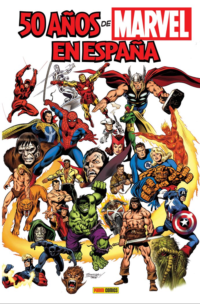 50 AÑOS DE MARVEL EN ESPAÑA | portada del libro