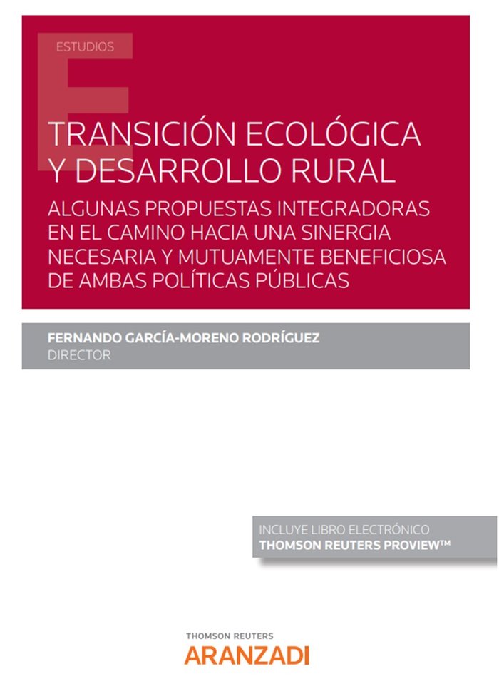 TRANSICION ECOLOGICA Y DESARROLLO RURAL, de FERNANDO GARCIA-MORENO RODRIGUEZ | portada del libro