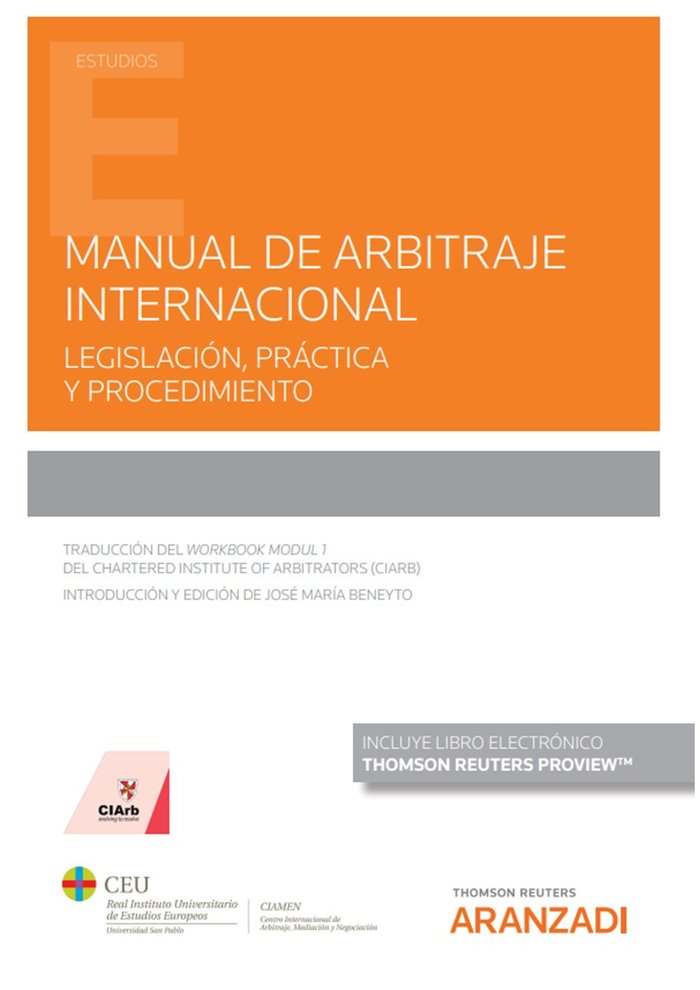 MANUAL DE ARBITRAJE INTERNACIONAL | portada del libro