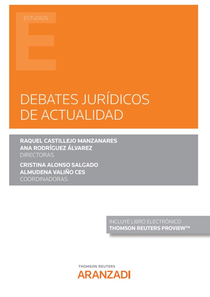 DEBATES JURIDICOS DE ACTUALIDAD, de ANA RODRIGUEZ ALVAREZ | portada del libro