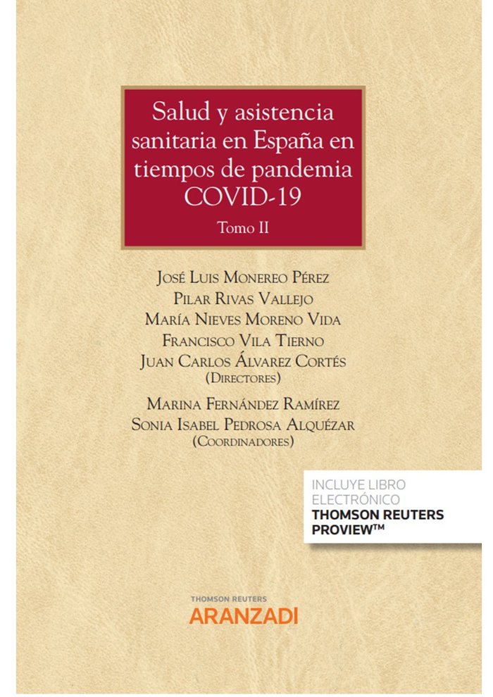 SALUD Y ASISTENCIA SANITARIA EN ESPAÑA EN TIEMPOS DE PANDEMI, de FRANCISCO VILA TIERNO (DIRECTOR) | portada del libro