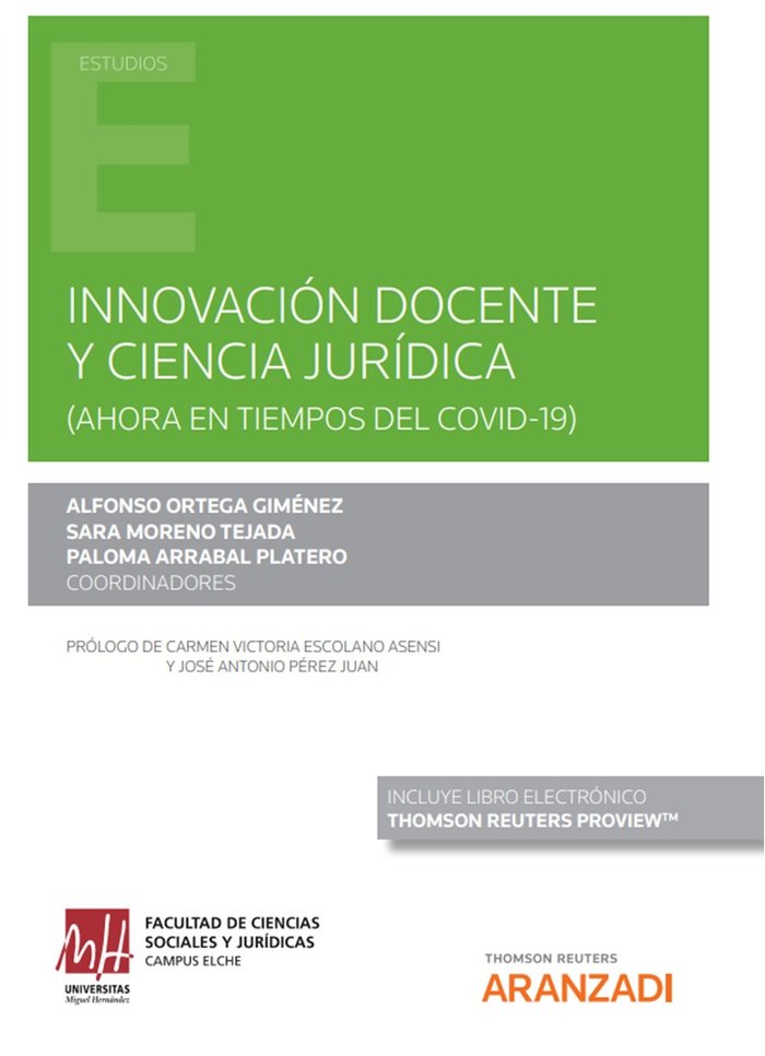 II JORNADA DE INNOVACION DOCENTE Y CIENCIA JURIDICA AHORA EN, de ALFONSO ORTEGA GIMENEZ | portada del libro