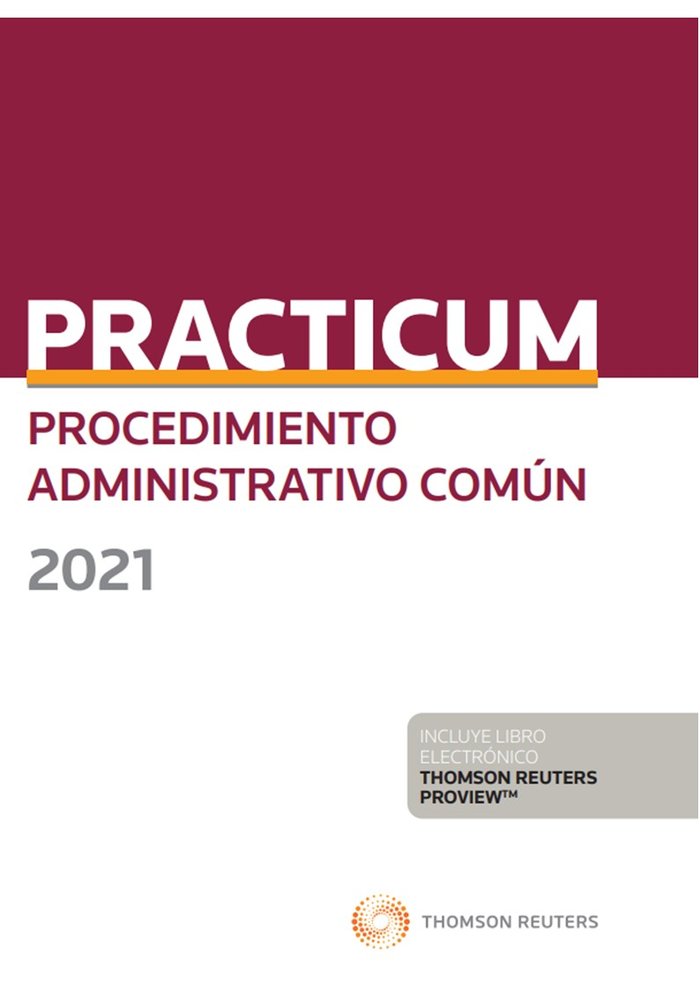 Practicum Procedimiento Administrativo Común 2021 (Papel + e-book), de Palomar Olmeda, Alberto | portada del libro