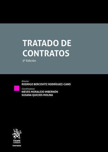 Tratado de contratos 5 Tomos 3ª Edición 2020, de Bercovitz Rodríguez-Cano | portada del libro