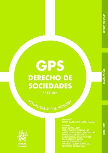 GPS Derecho De Sociedades 5ª Edición 2020, de Candelario Macías | portada del libro