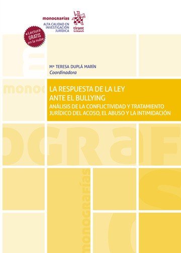 La Respuesta de la Ley ante el Bullying, de DUPLA MARIN | portada del libro
