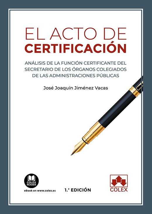 EL ACTO DE CERTIFICACION | portada del libro
