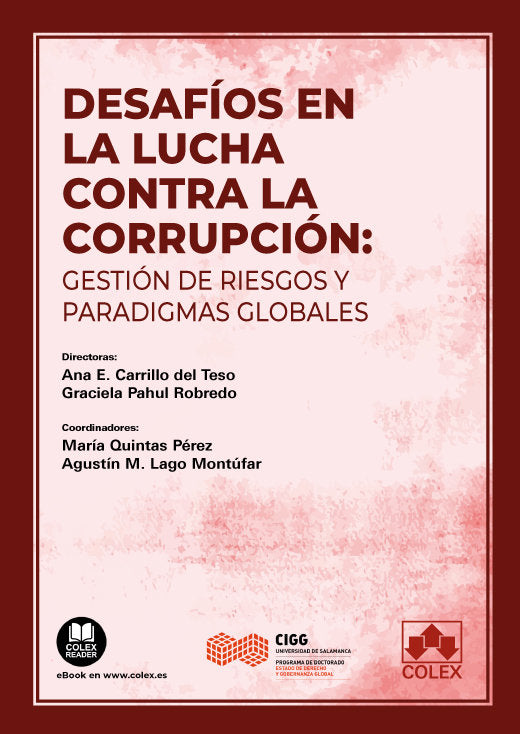 DESAFIOS EN LA LUCHA CONTRA LA CORRUPCION GESTION DE RIESGO | portada del libro