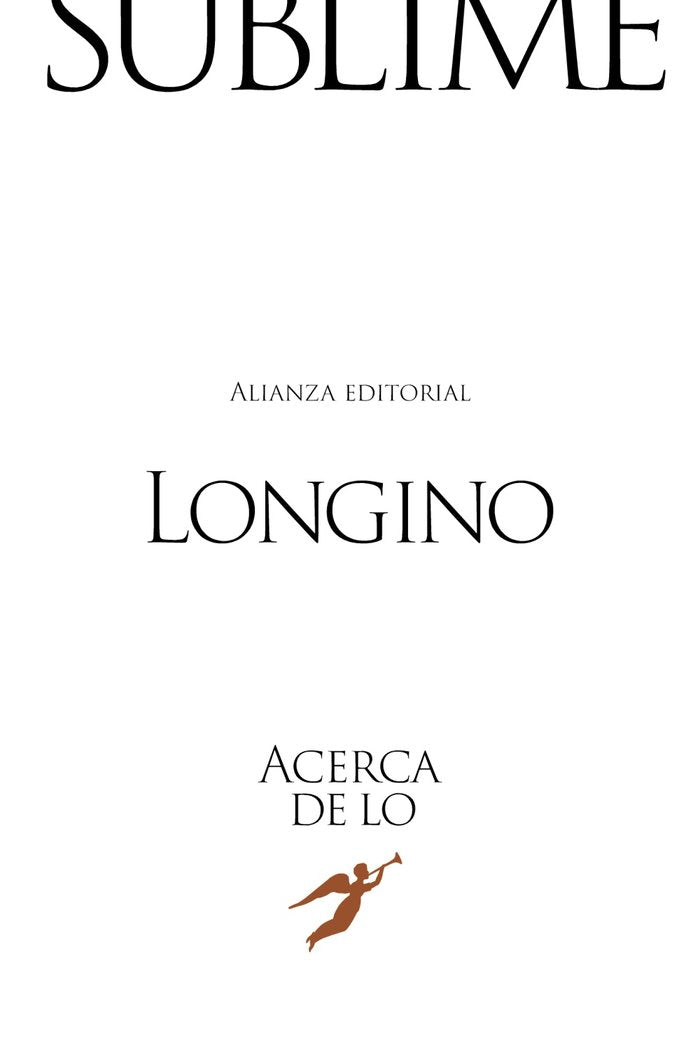 Acerca de lo sublime, de LONGINO | portada del libro