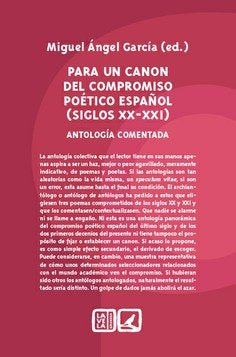 PARA UN CANON DEL COMPROMISO POETICO ESPAÑOL (SIGLOS XX-XXI) | portada del libro