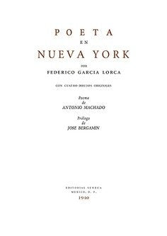 POETA EN NUEVA YORK (FACSIMIL), de GARCIA LORCA, FEDERICO | portada del libro