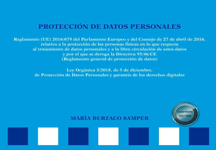 Protección de datos personales. Esquemas, de Burzaco Samper, María | portada del libro