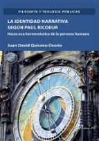 LA IDENTIDAD NARRATIVA SEGUN PAUL RICOEUR, de JUAN DAVID QUICENO OSORIO | portada del libro