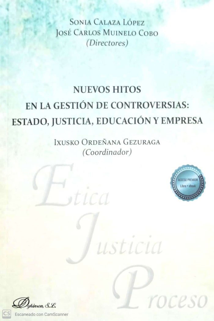 NUEVOS HITOS EN LA GESTION DE CONTROVERSIAS: ESTADO, JUSTICI | portada del libro