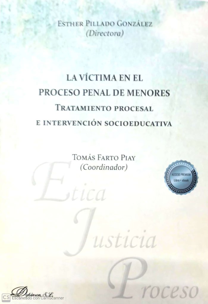 VICTIMA EN EL PROCESO PENAL DE MENORES, LA, de PILLADO GONZALEZ, ESTHER | portada del libro