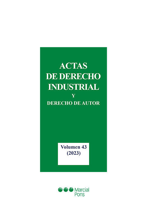 ACTAS DE DERECHO INDUSTRIAL Y DERECHO DE AUTOR VOLUMEN 43: (2023), de TATO PLAZA | portada del libro