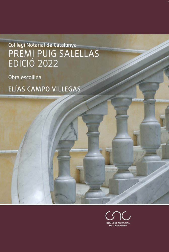 PREMI PUIG SALELLAS EDICIO 2022. OBRA ESCOLLIDA, de CAMPO VILLEGAS, ELIAS | portada del libro