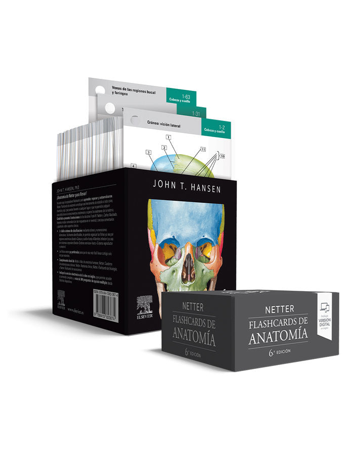 NETTER FLASHCARDS DE ANATOMIA 6ª ED, de HANSEN | portada del libro