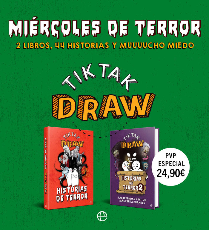 PACK MIERCOLES DE TERROR, de TIKTAK DRAW | portada del libro