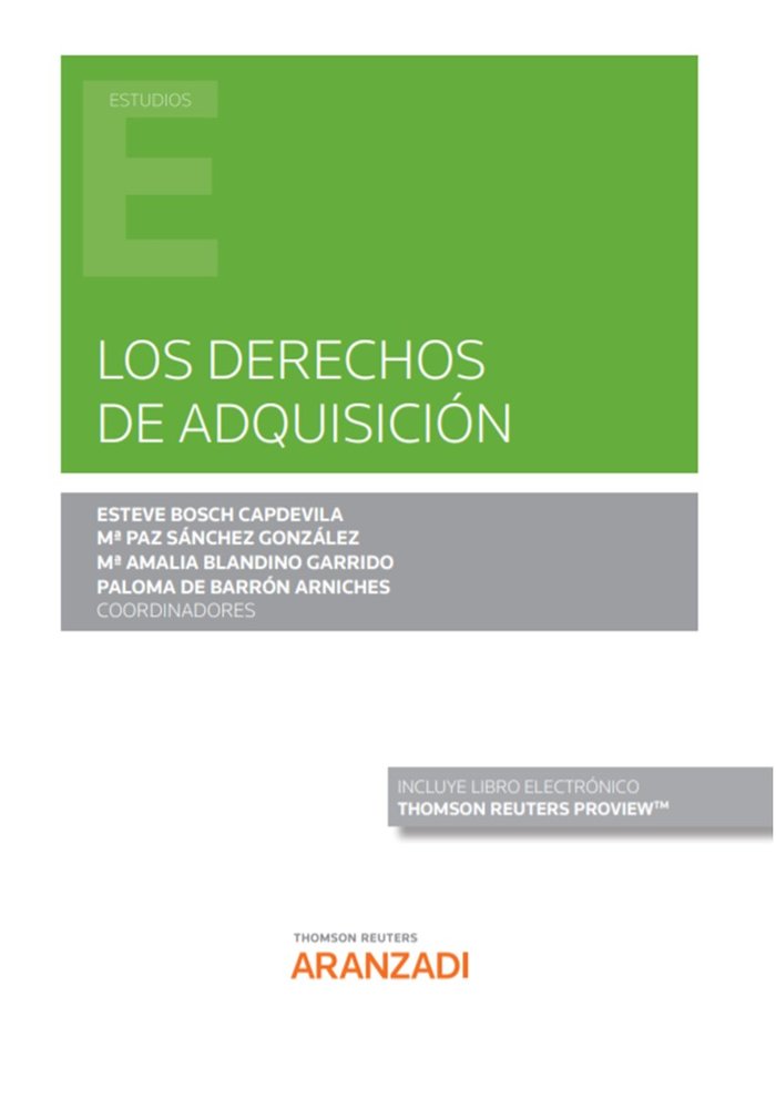 DERECHOS DE ADQUISICION,LOS | portada del libro