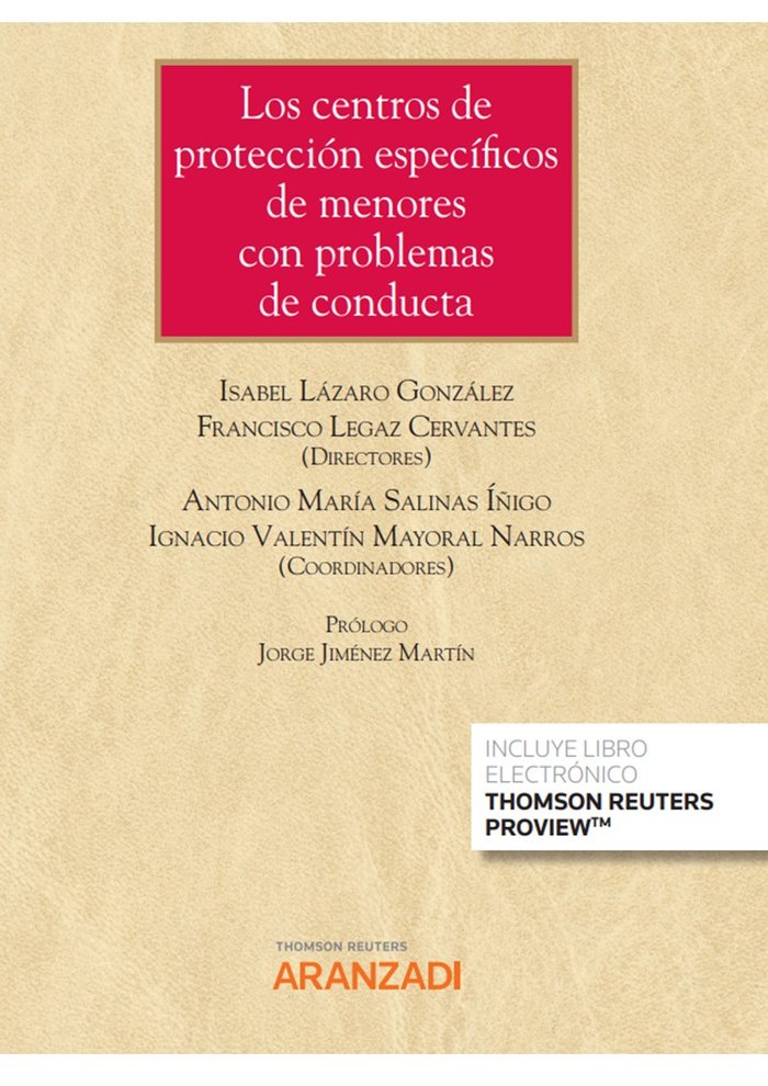 LOS CENTROS DE PROTECCION ESPECIFICOS DE MENORES CON PROBLE, de ANTONIO MARIA SALINA IÑIGO | portada del libro
