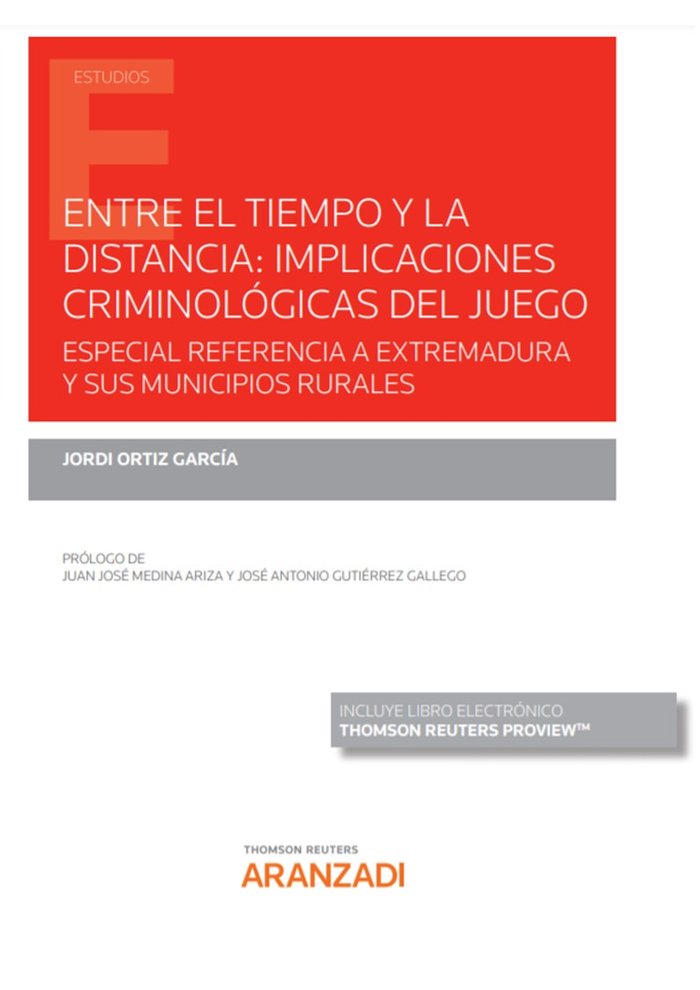 ENTRE EL TIEMPO Y LA DISTANCIA IMPLICACIONES CRIMINOLOGICA, de ORTIZ GARCIA,JORDI | portada del libro