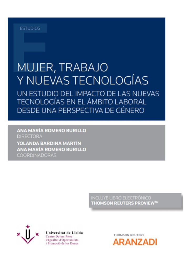 MUJER TRABAJO Y NUEVAS TECNOLOGIAS, de ROMERO BURILLO,ANA MARIA | portada del libro