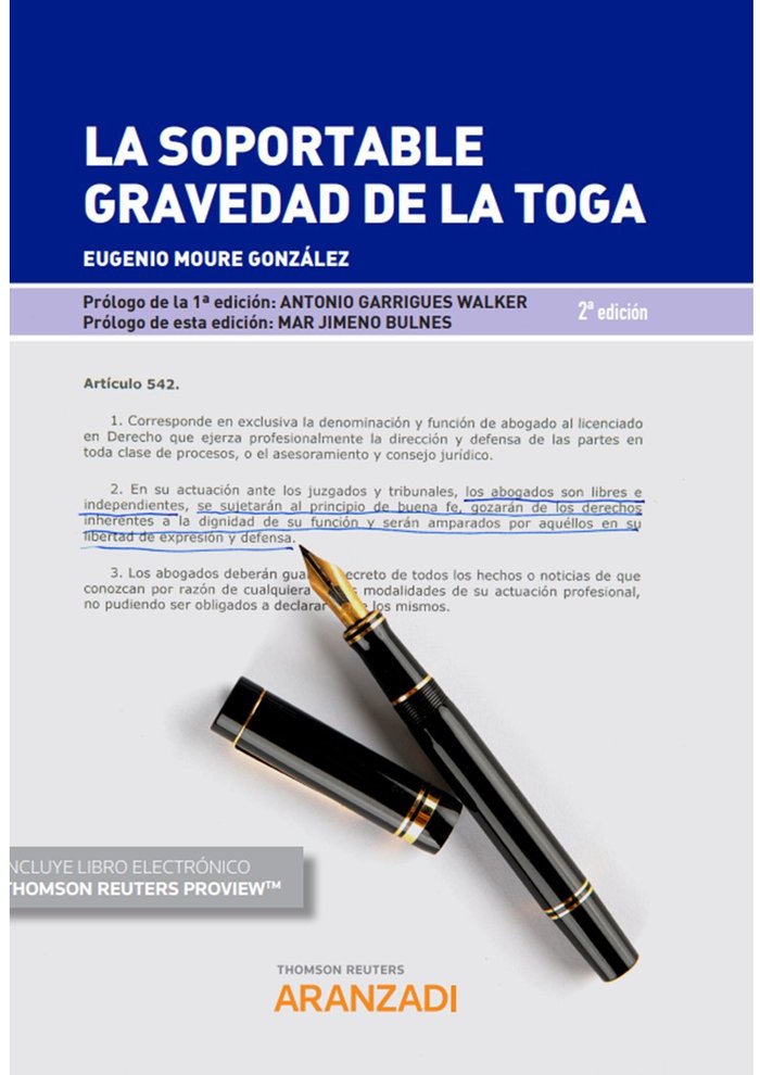Soportable gravedad de la toga, La, de EUGENIO MOURE GONZALEZ | portada del libro