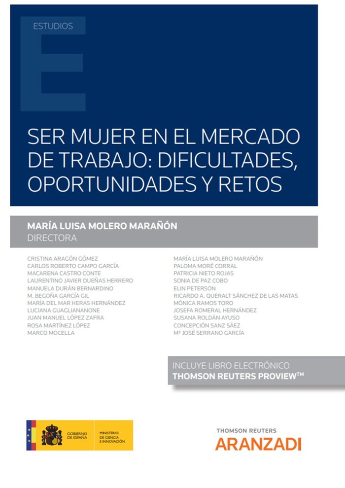 Ser mujer en el mercado de trabajo:, de MARIA MOLERO MARAÑON | portada del libro