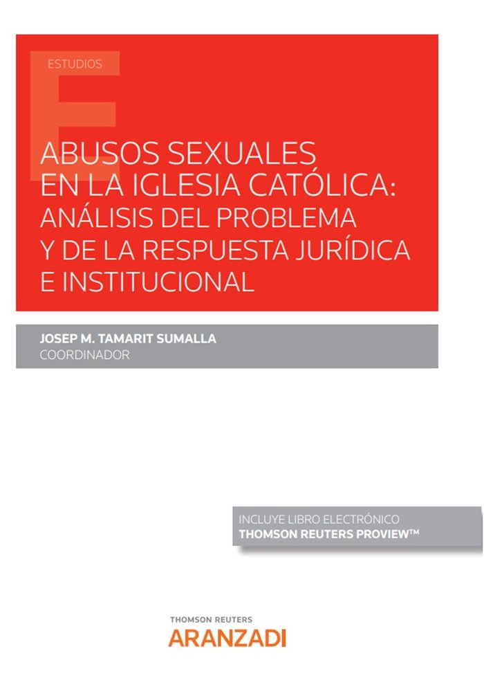 ABUSOS SEXUALES EN LA IGLESIA CATOLICA ANALISIS DEL PROBLEM, de JOSEP M. TAMARIT SUMALLA | portada del libro