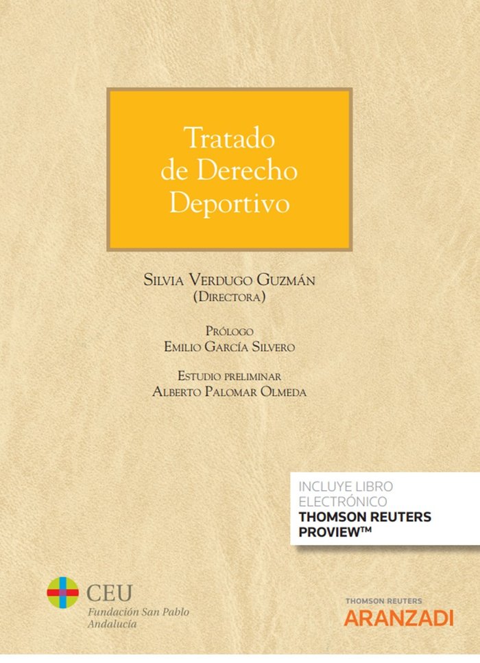 Tratado de derecho deportivo, de SILVIA VERDUGO GUZMAN | portada del libro