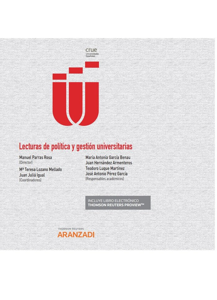 LECTURAS DE POLITICA Y GESTION UNIVERSITARIAS, de JUAN FRANCISCO JULIA IGUAL | portada del libro