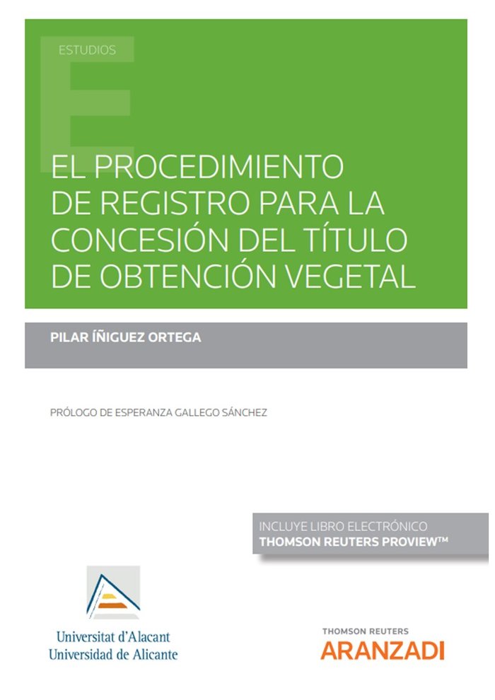 EL PROCEDIMIENTO DE REGISTRO PARA LA OBTENCION DEL TITULO DE, de PILAR IÑIGUEZ ORTEGA | portada del libro