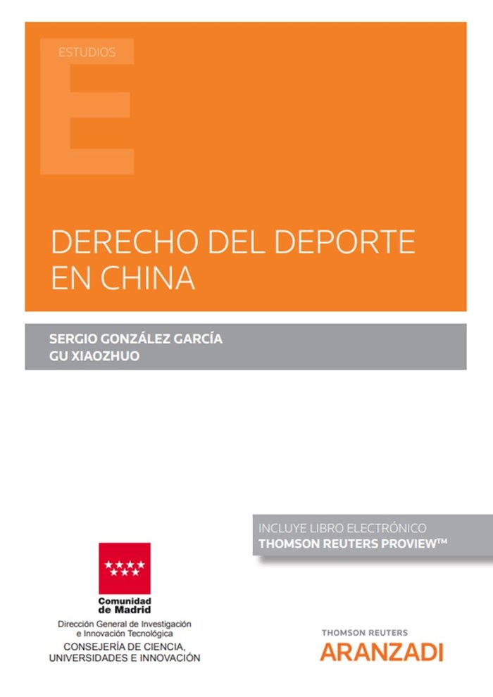 Derecho del deporte en China (Papel e-book), de GU XIAOZHUO Y SERGIO GONZALEZ GARCIA | portada del libro