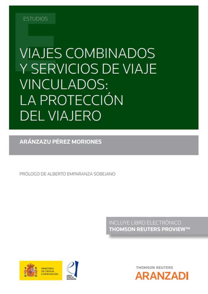 VIAJES COMBINADOS Y SERVICIOS DE VIAJE VINCULADOS: LA PROTEC, de ARANZAZU PEREZ MORIONES | portada del libro
