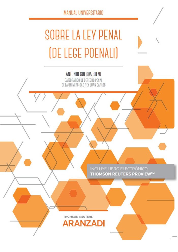 Sobre la ley penal (De lege poenali) (Papel e-book), de ANTONIO CUERDA RIEZU | portada del libro