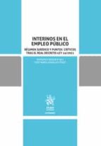 INTERINOS EN EL EMPLEO PUBLICO, de Remedios Roqueta Buj | portada del libro