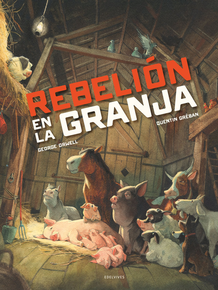 Rebelión en la granja - Ilustrado, de GEORGE ORWELL | portada del libro