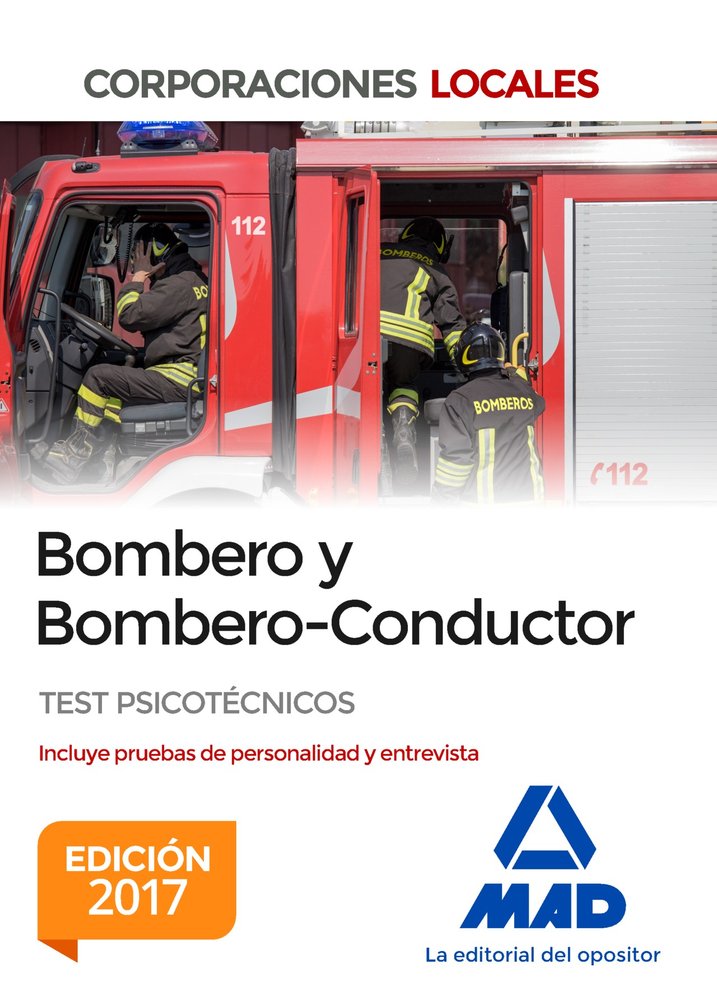 Bombero y Bombero-Conductor. Test Psicotécnicos, de Editores | portada del libro