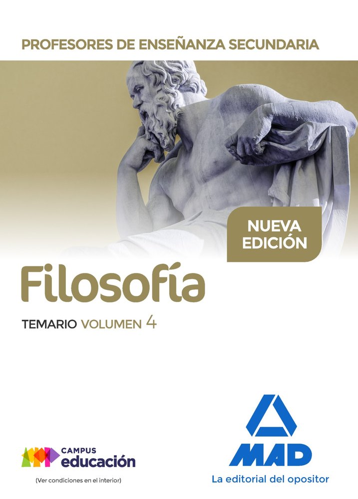 Profesores de Enseñanza Secundaria Filosofía Temario volumen 4, de Suárez VILLEGAS | portada del libro