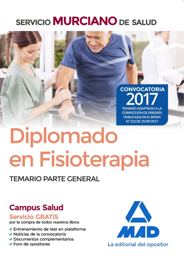 Diplomado en Fisioterapia del Servicio Murciano de Salud. Temario parte general, de Editores | portada del libro
