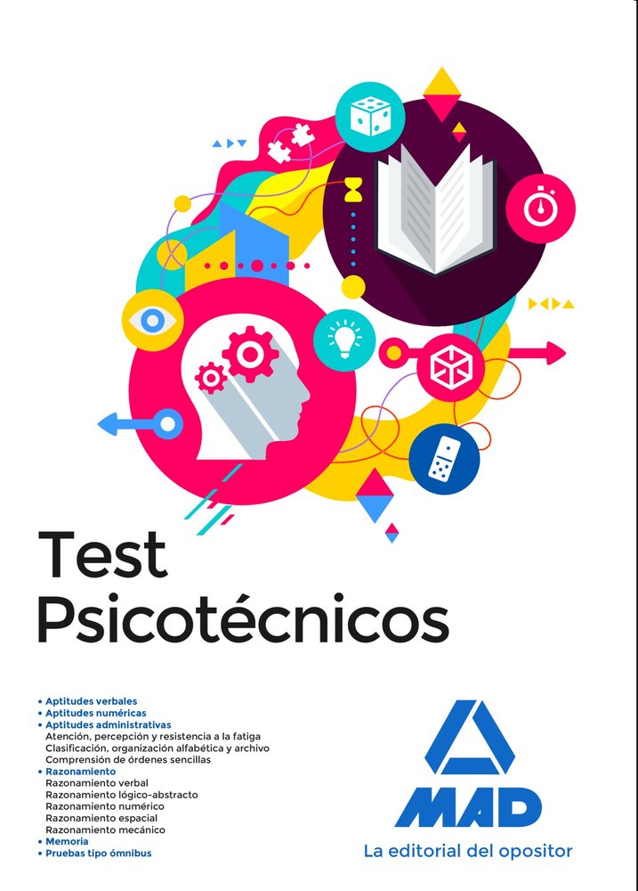 Test psicotécnicos, de 7 | portada del libro